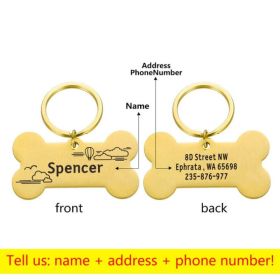 Personalized Collar Pet ID Tag (Color: 25, size: 40x21mm)
