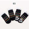 Wholesale 4 Piece Knit Socks Claws Warm Non-Slip Puppy Shoes Socks