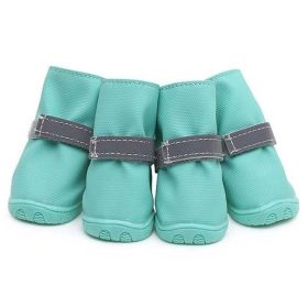 Wholesale waterproof dog shoes (Color: Green, size: S)