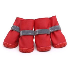 Wholesale waterproof dog shoes (Color: Red, size: S)