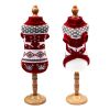 Christmas reindeer maple leaf snowflake festival pet clothes high neck knitting sweater dog cat clothing winter coat