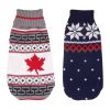 Christmas reindeer maple leaf snowflake festival pet clothes high neck knitting sweater dog cat clothing winter coat