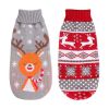Christmas reindeer maple leaf snowflake festival pet clothes high neck knitting sweater dog cat clothing winter coat