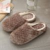 Women Indoor Slippers Warm Plush Home Female Slipper Autumn Winter Shoes House Flat Floor Home Soft Slient Slides For Bedroom