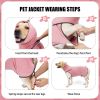 Fleece Dog Jacket for Medium Large Dogs Winter Warm Stretchy Pullover Pet Coat Adjustable Fitted High Collar Winter Pet Clothes