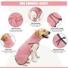Fleece Dog Jacket for Medium Large Dogs Winter Warm Stretchy Pullover Pet Coat Adjustable Fitted High Collar Winter Pet Clothes