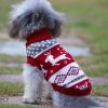 Christmas reindeer maple leaf snowflake festival pet clothes high neck knitting sweater dog cat clothing winter coat